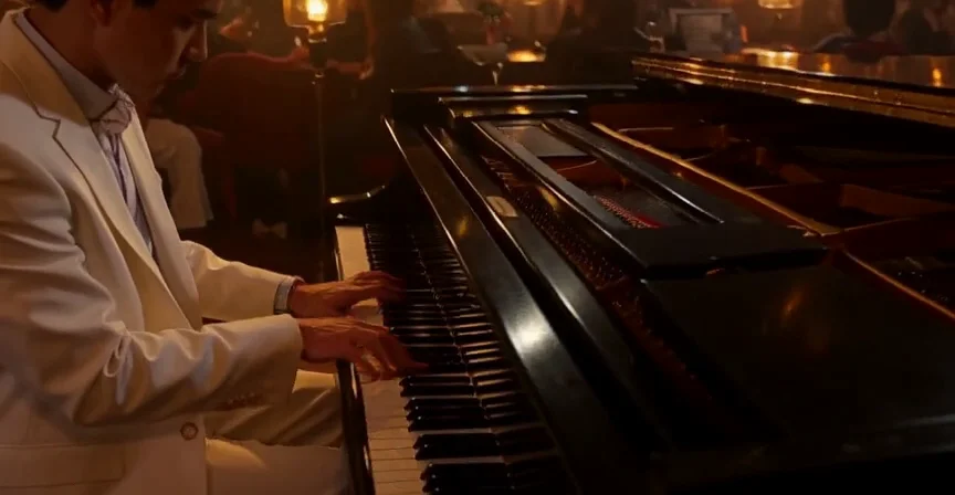 AI-generated jazz pianist performance